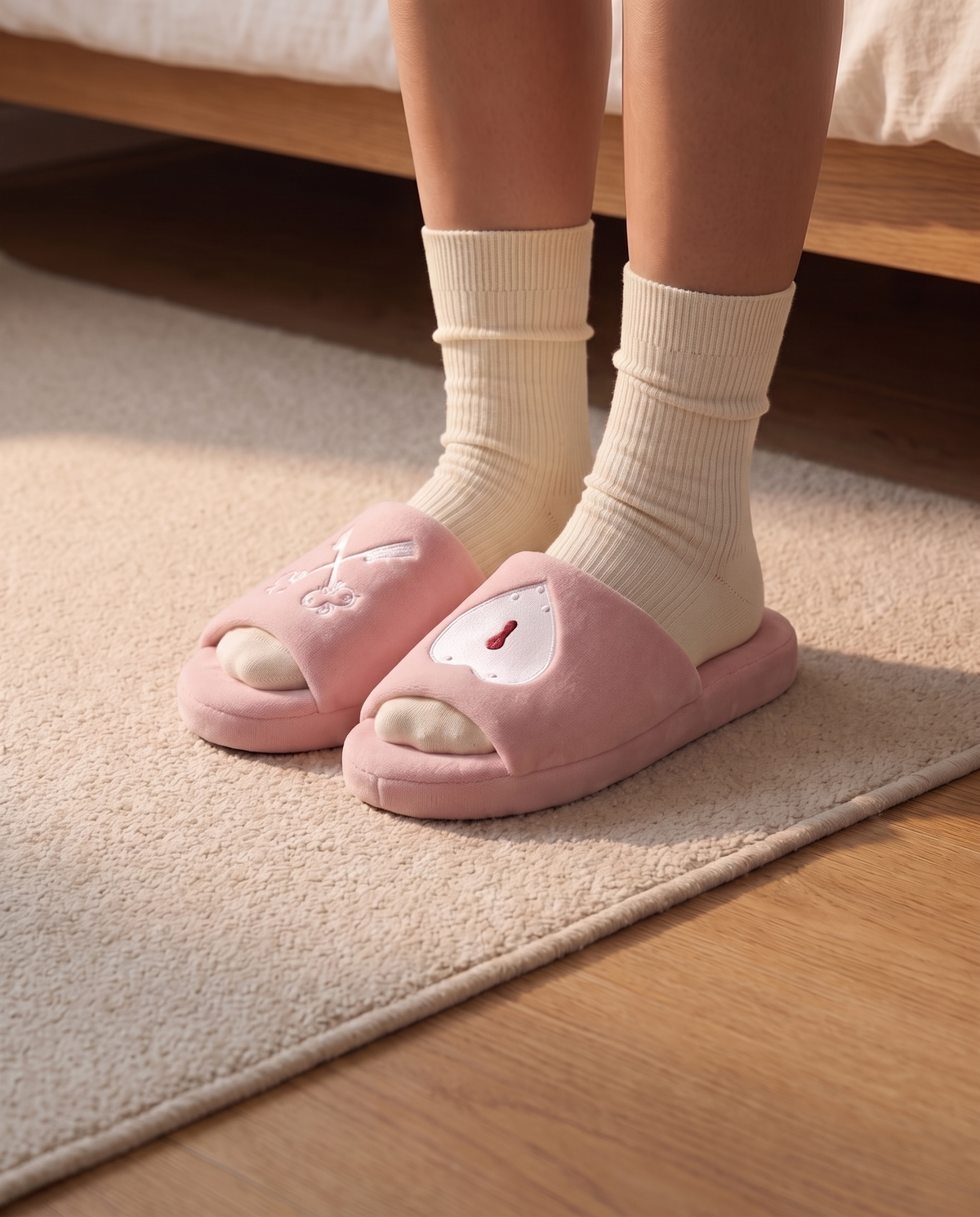 Secret rosy microfiber room shoes