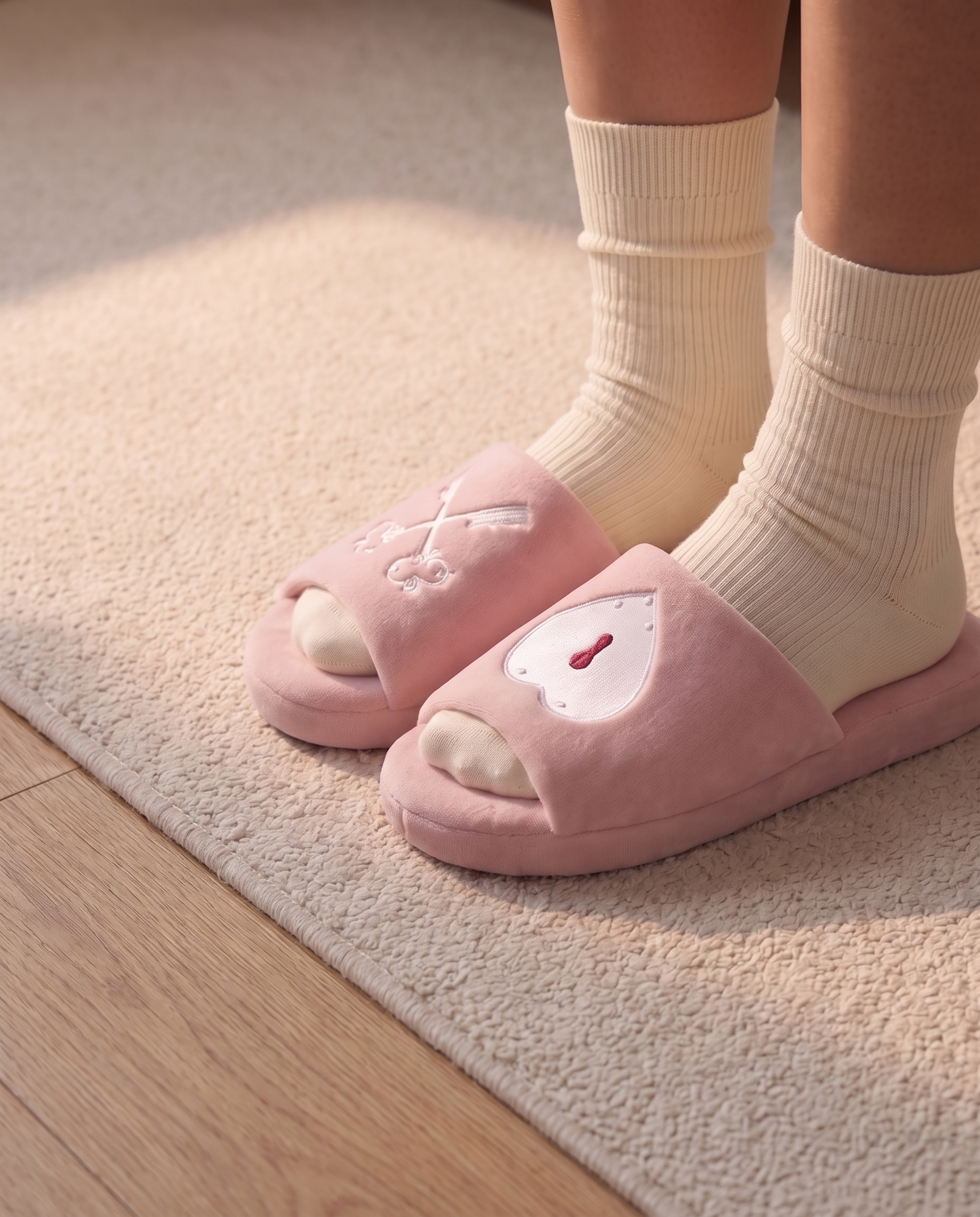Secret rosy microfiber room shoes