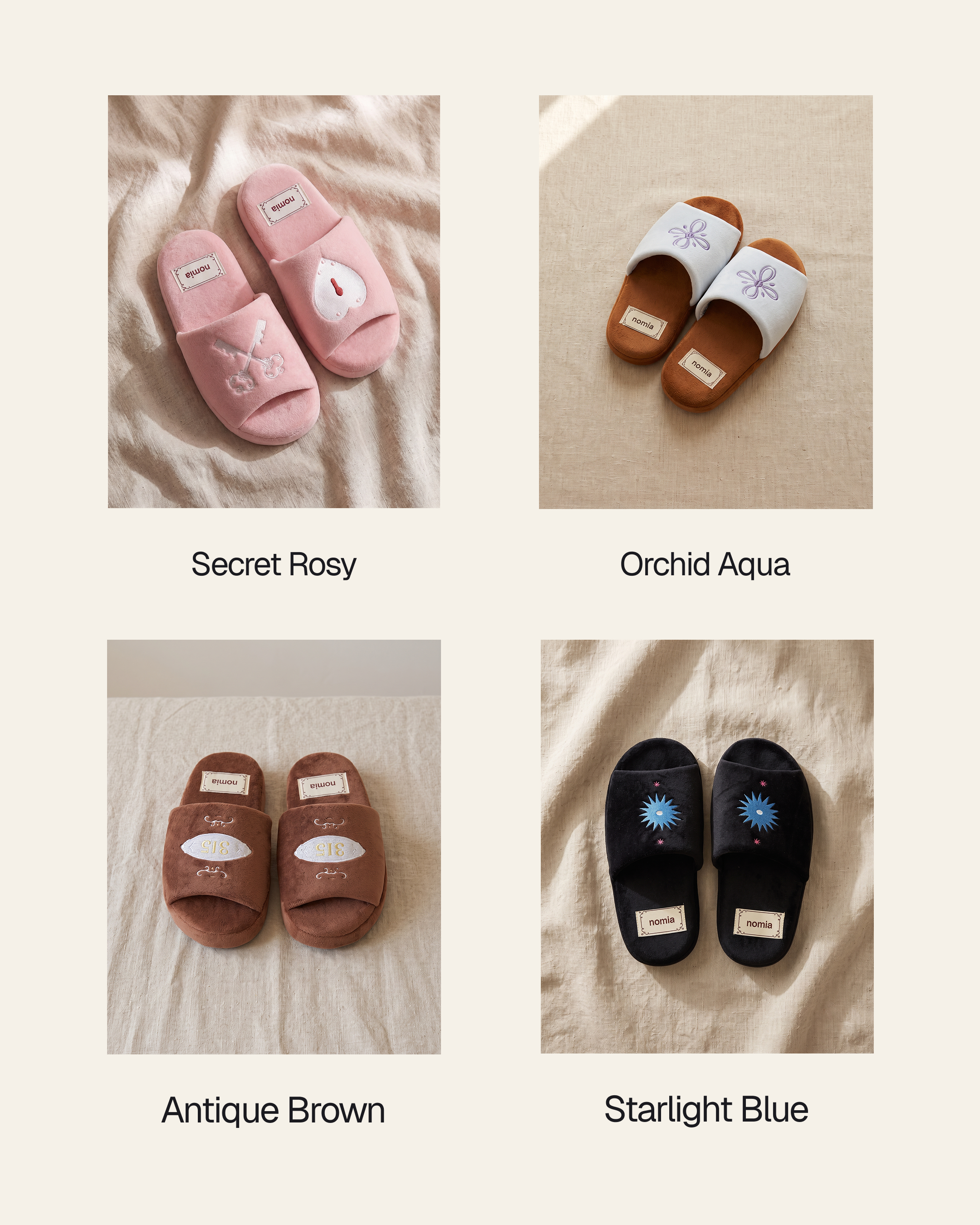Microfiber room shoes, set of two
