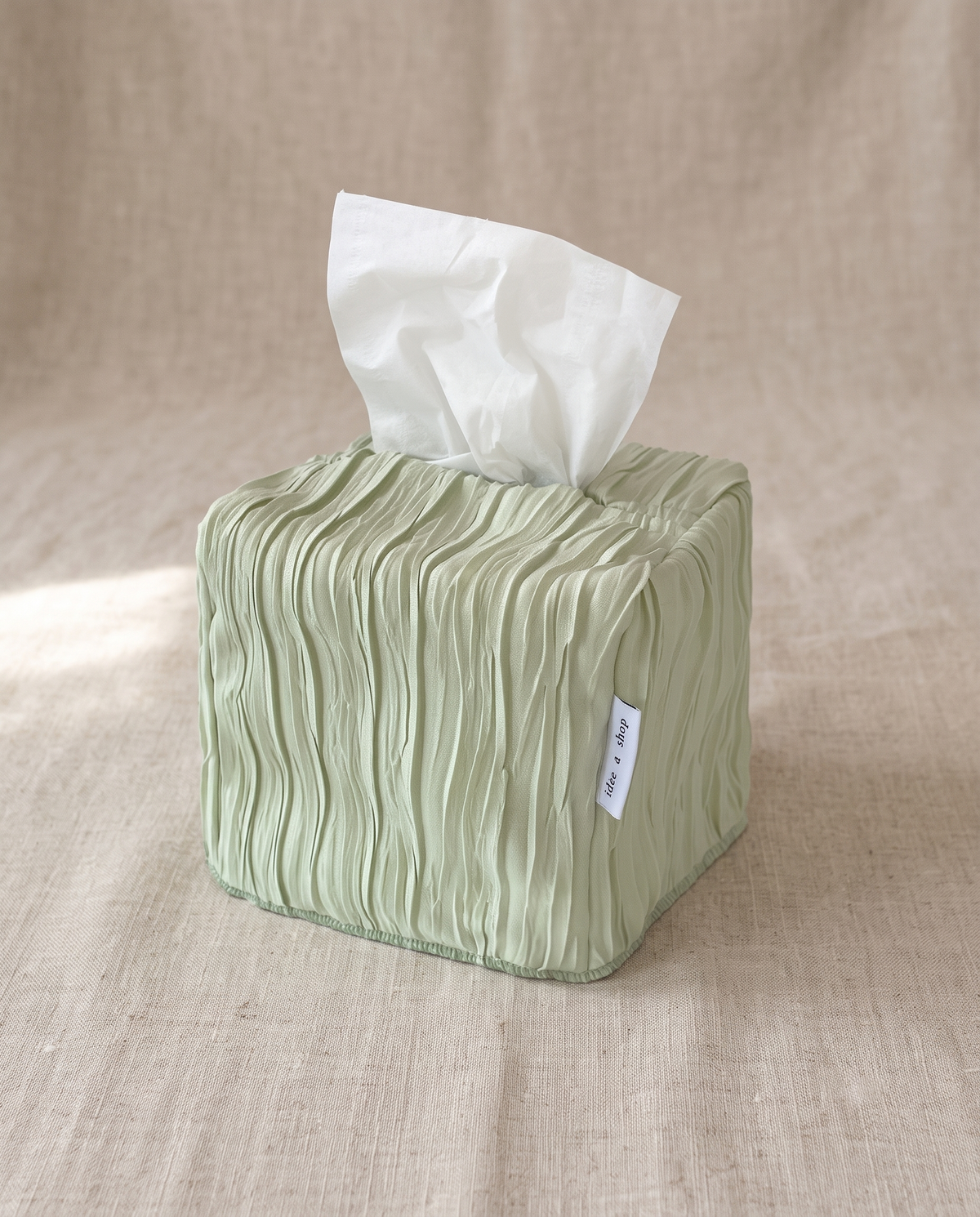 Pleats tissue case, mint
