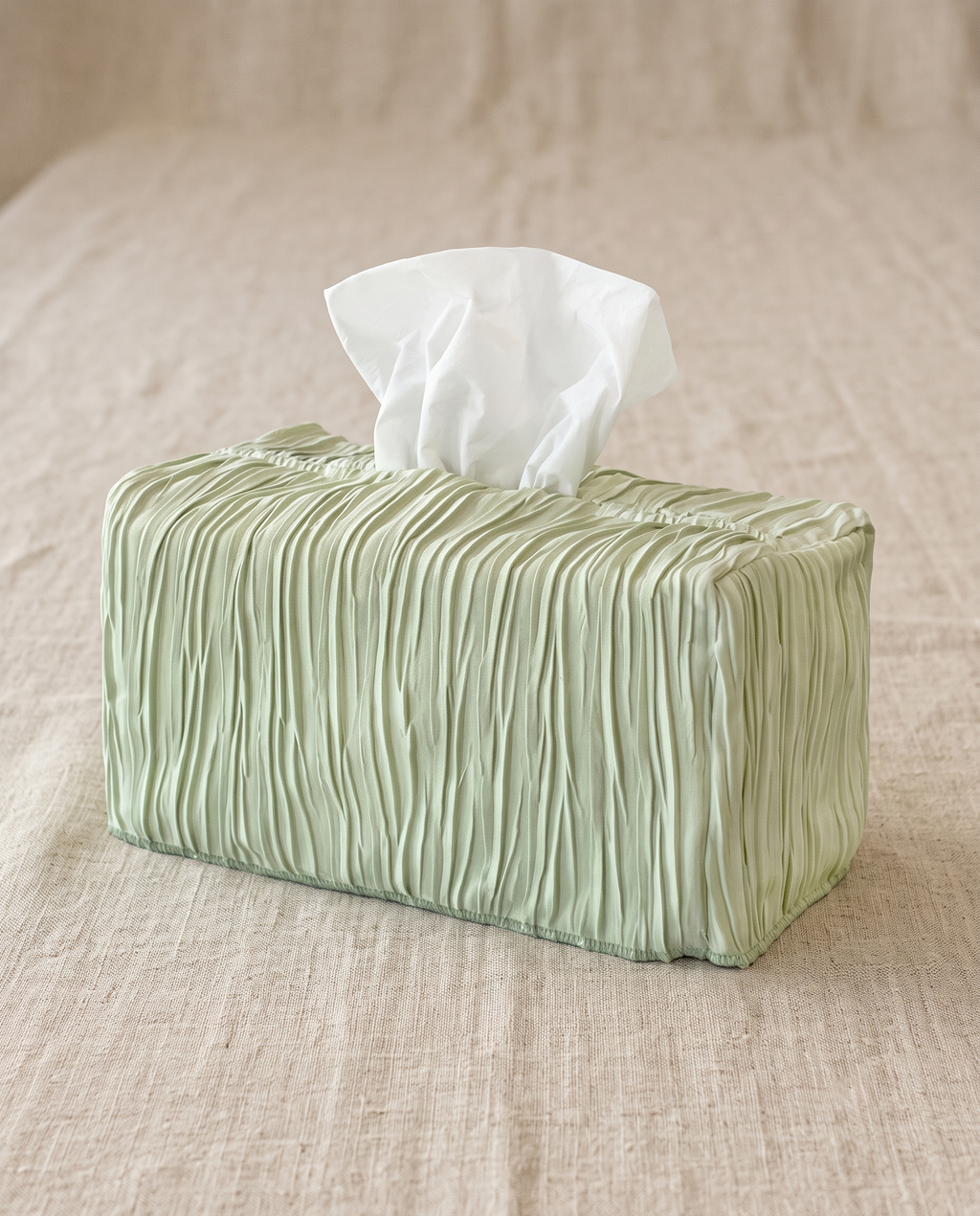 Pleats tissue case, mint