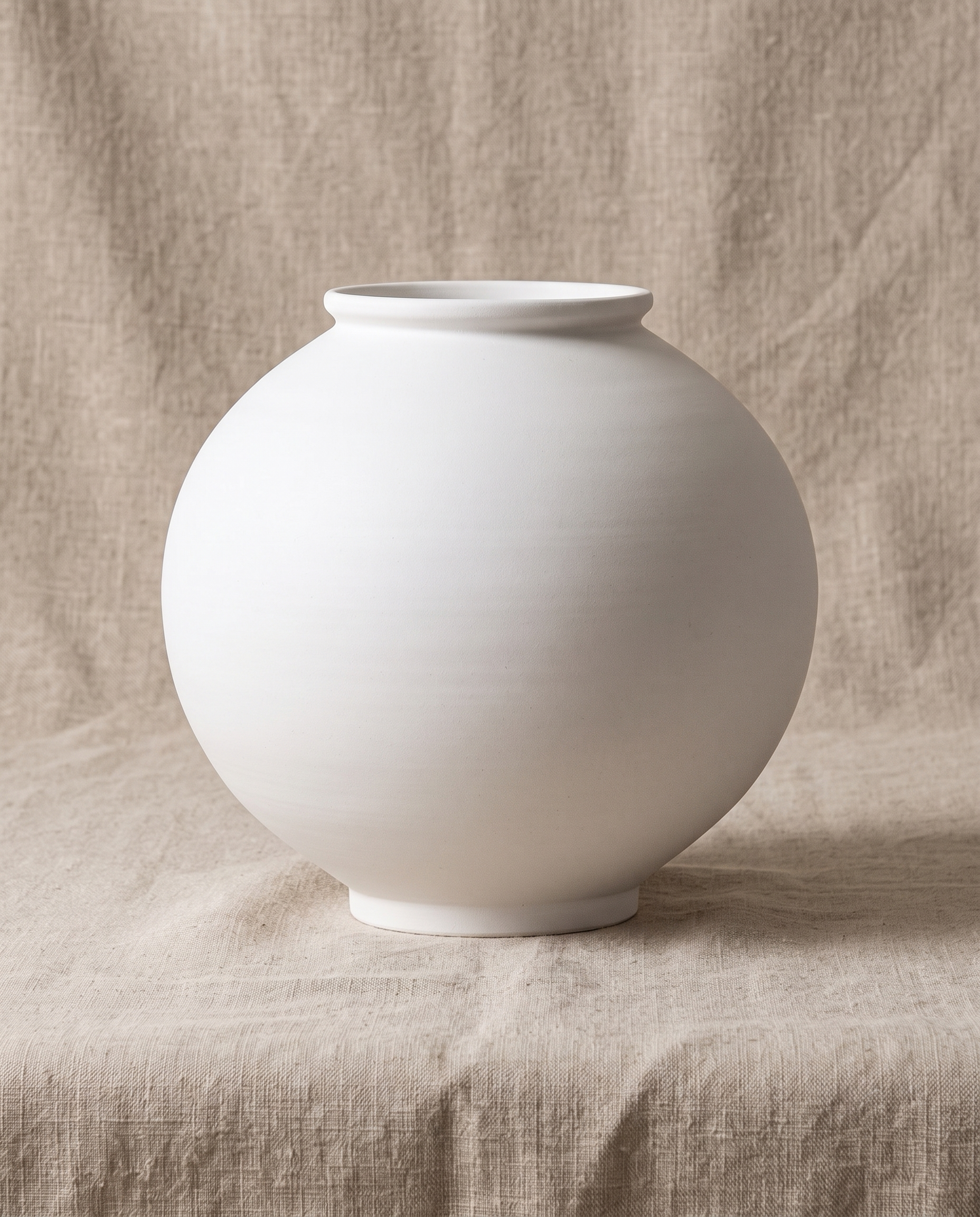 White porcelain moon jar, 18cm