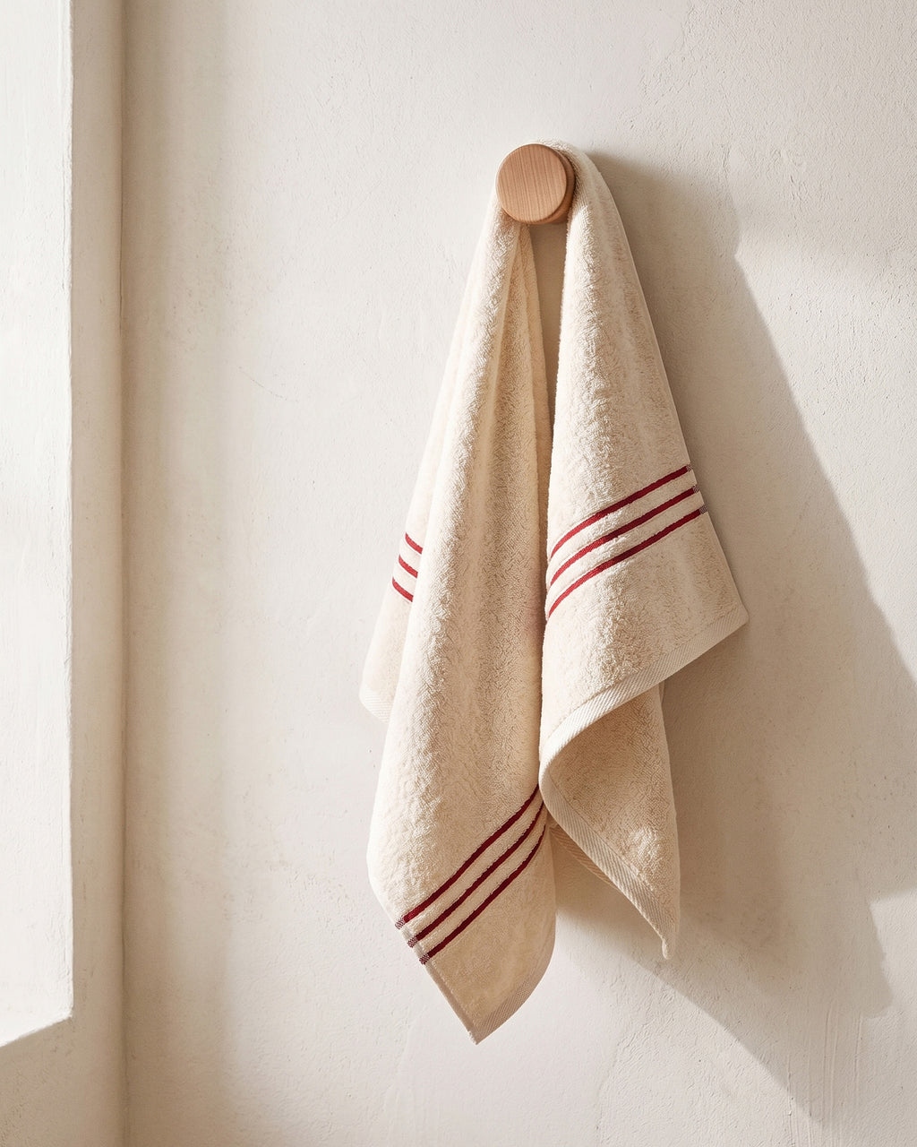 Stripe face towel, set of four