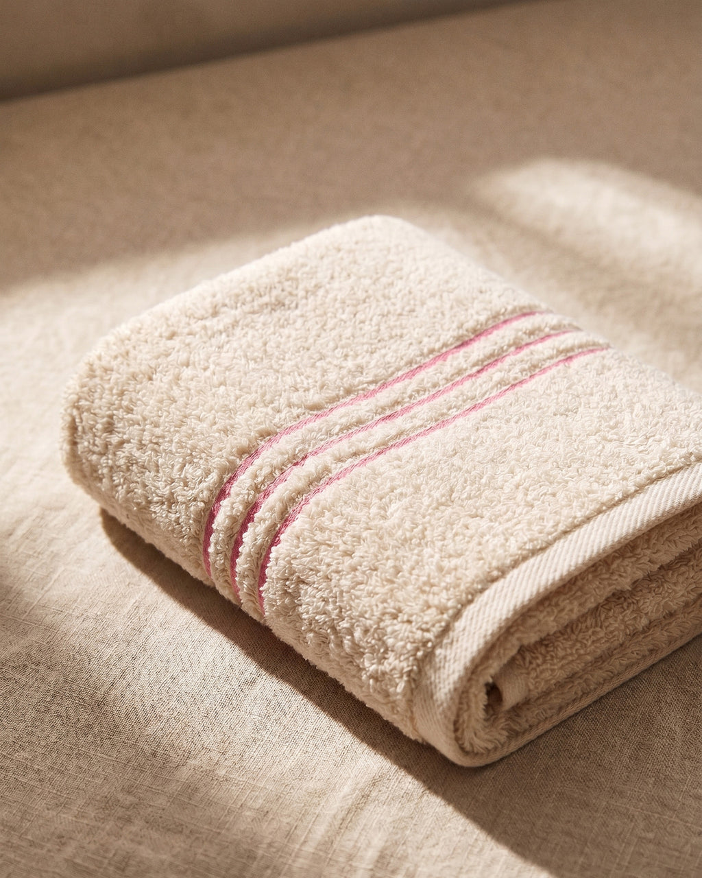 Stripe face towel, set of four