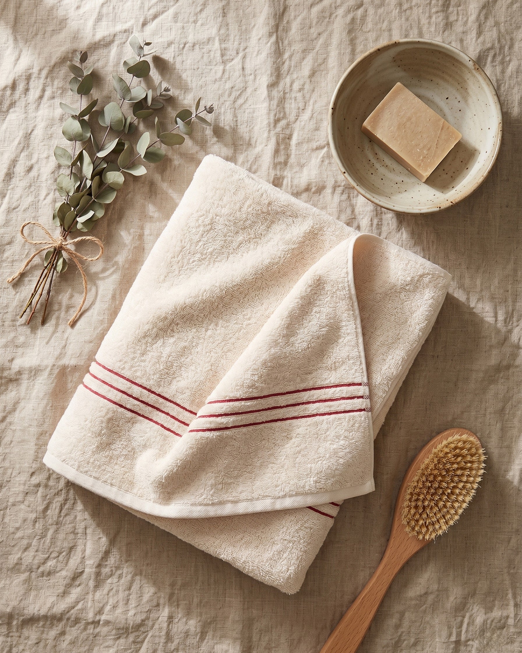 Stripe bath towel, set of two