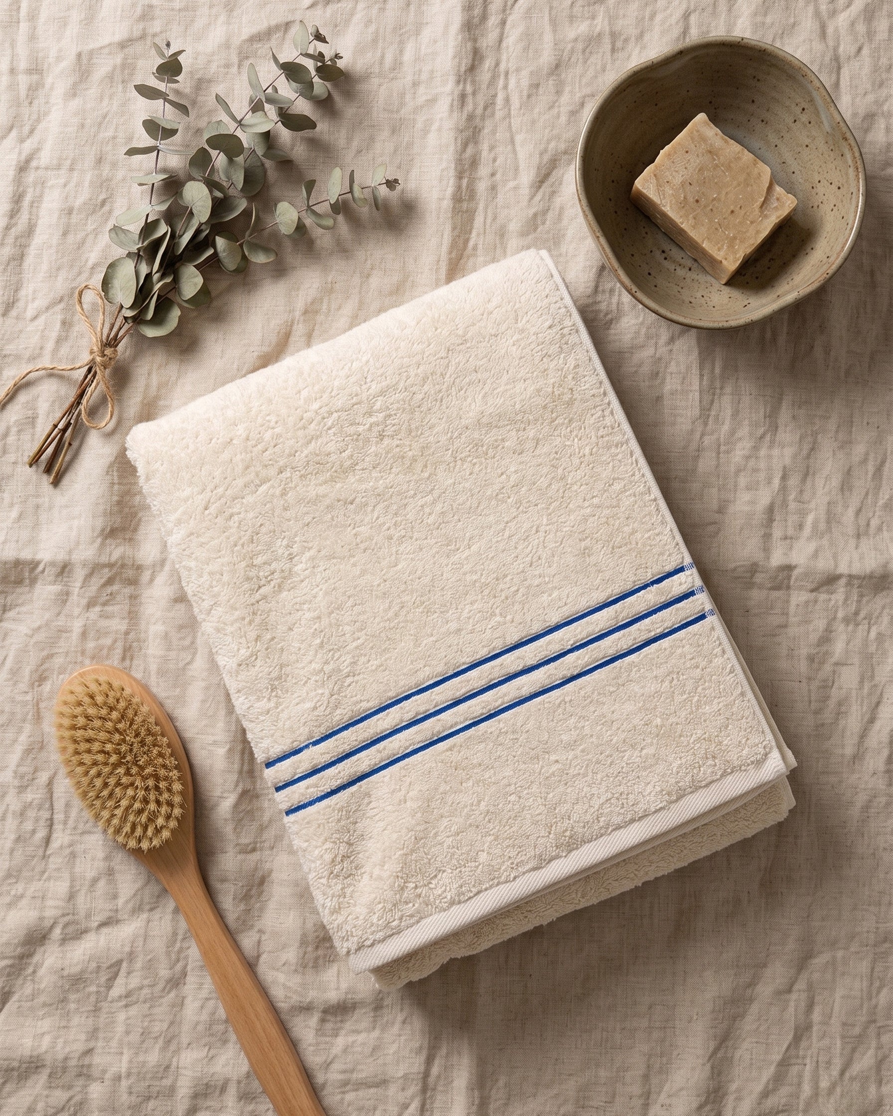 Stripe bath towel, set of two