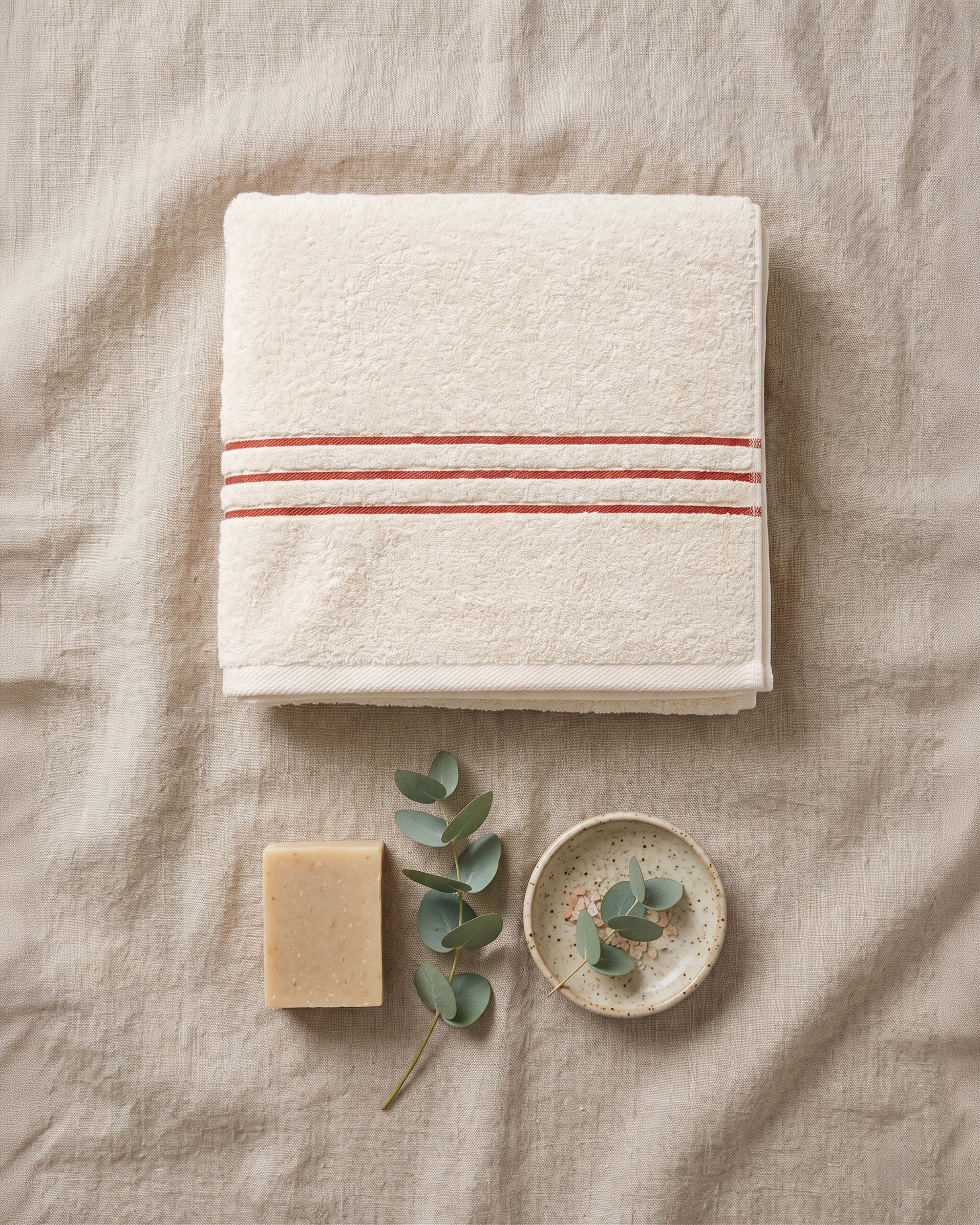Stripe bath towel, set of two