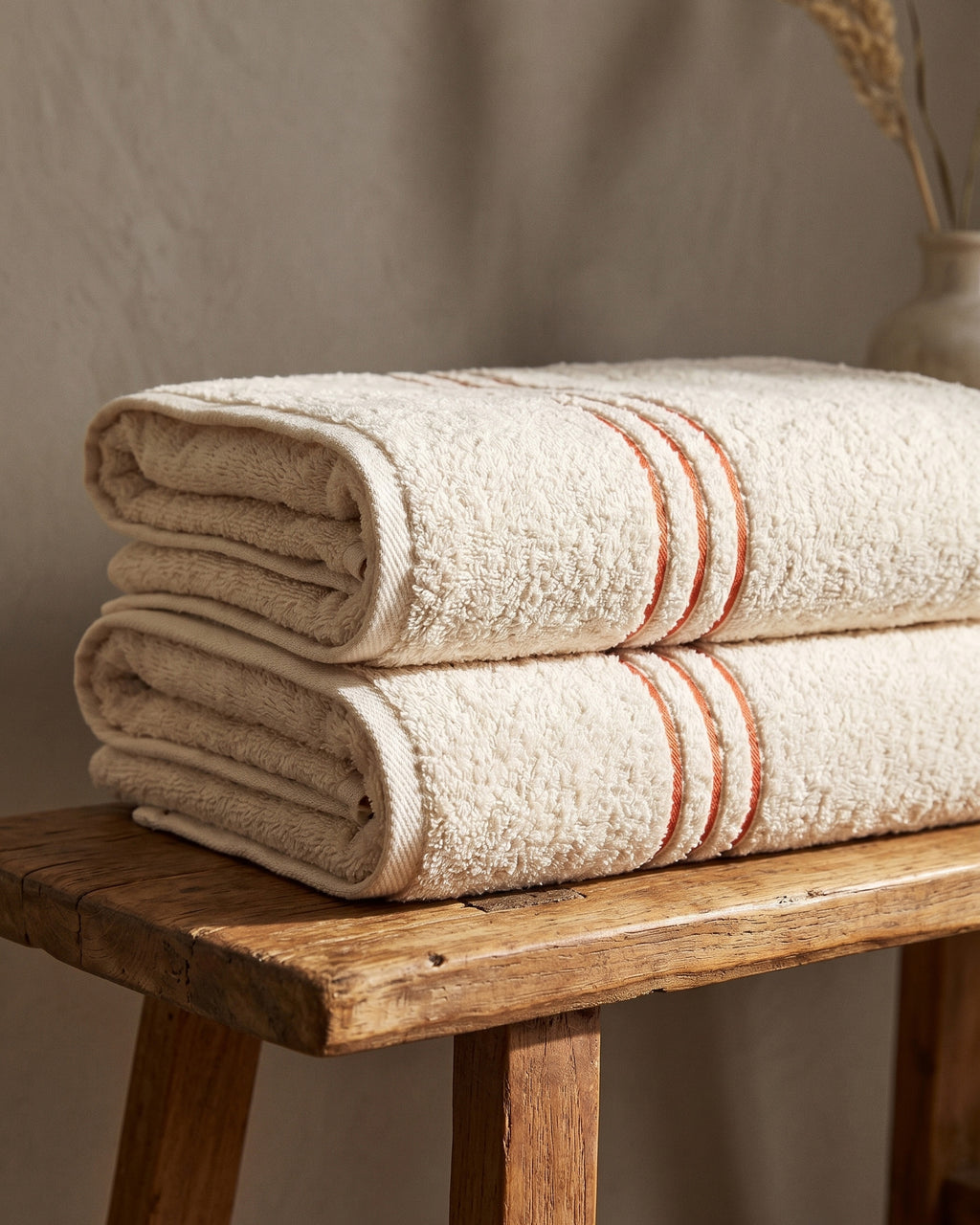 Stripe bath towel, set of two