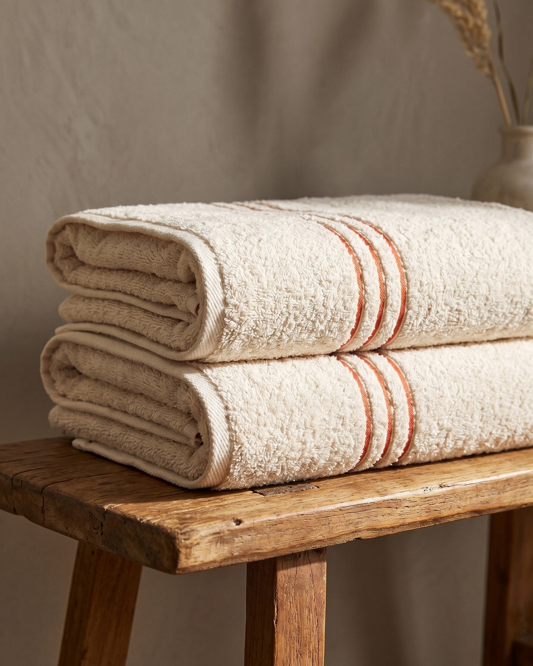 Stripe bath towel, set of two
