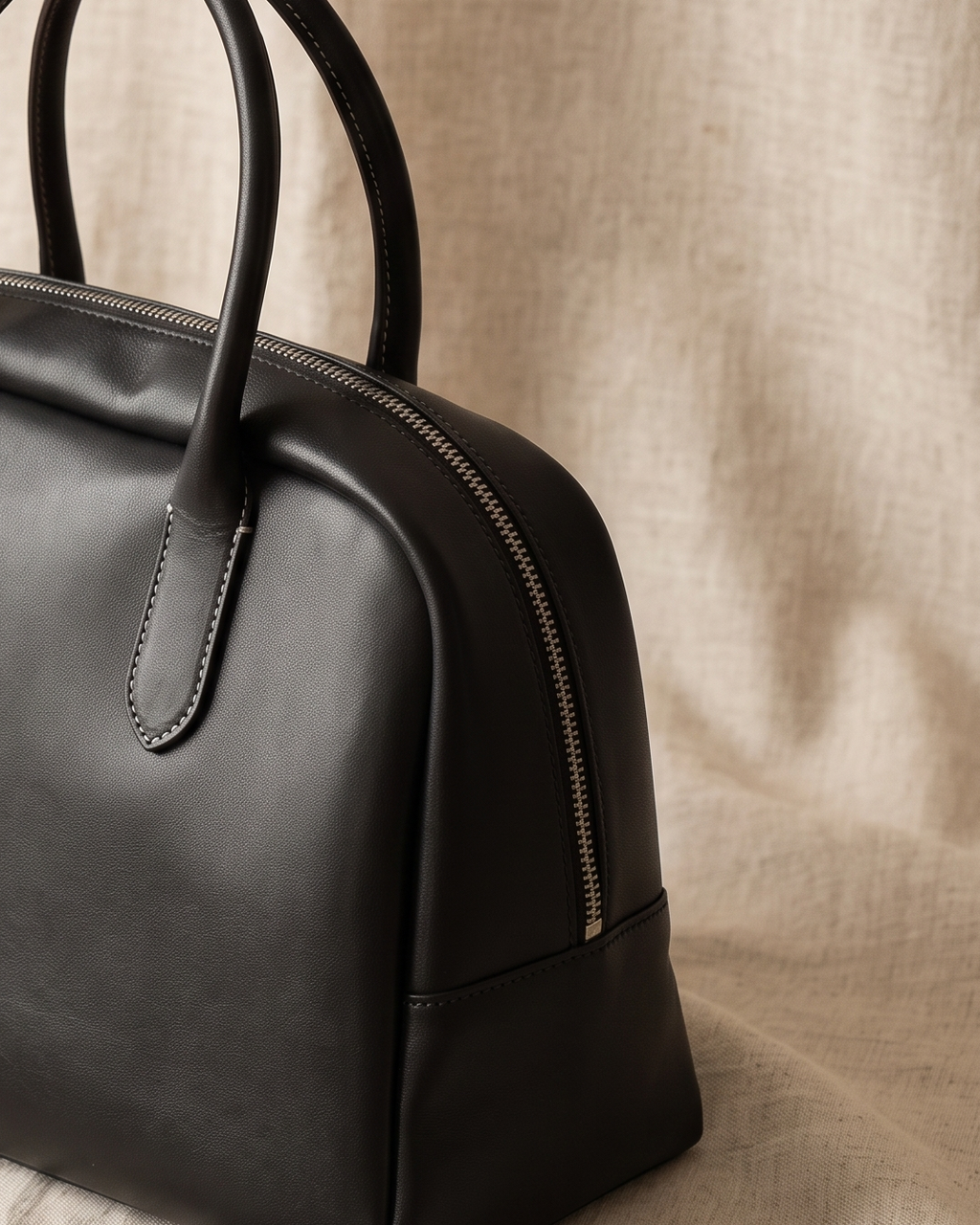 Classic mini golf bag in black leather
