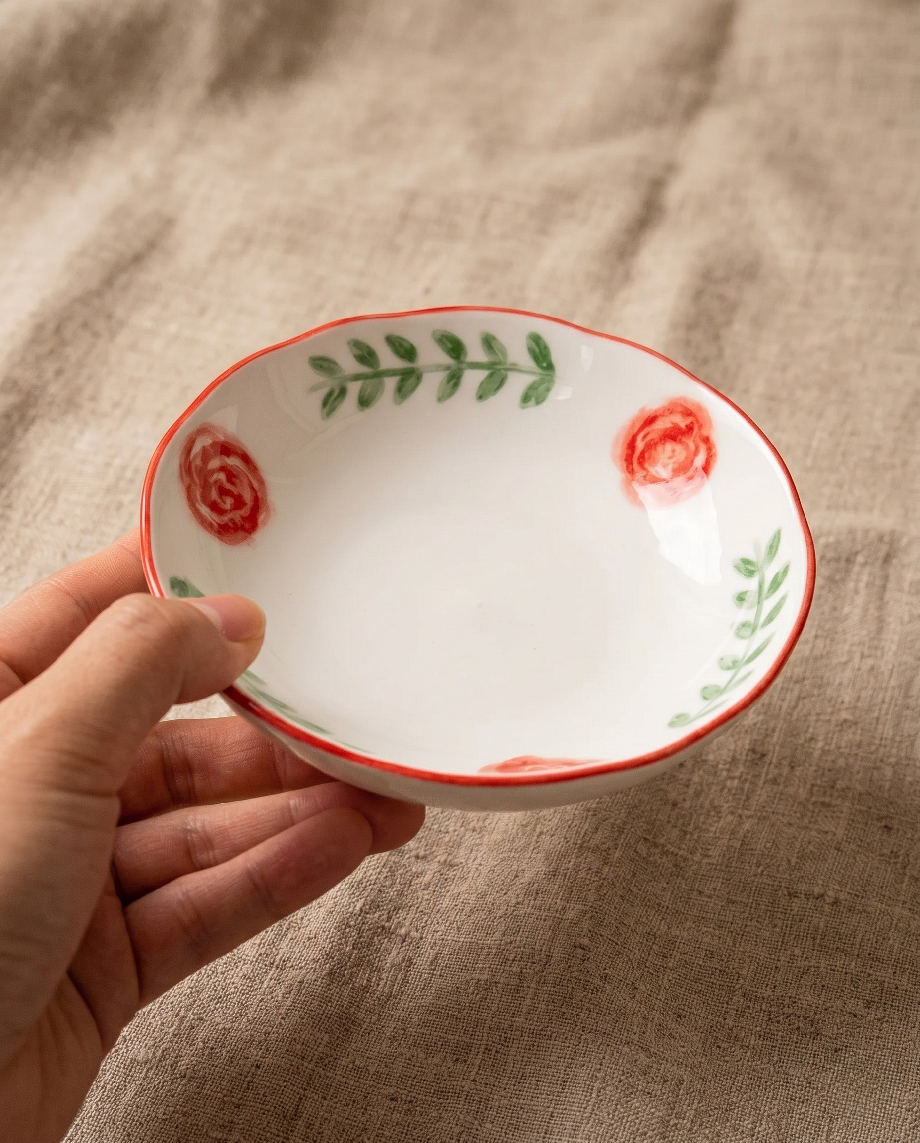 Fine rose mini bowls, set of 2 or 4