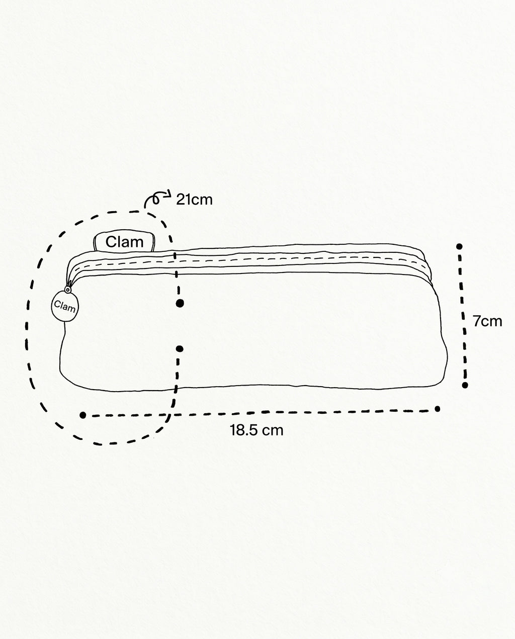 Round pencil case, set of two