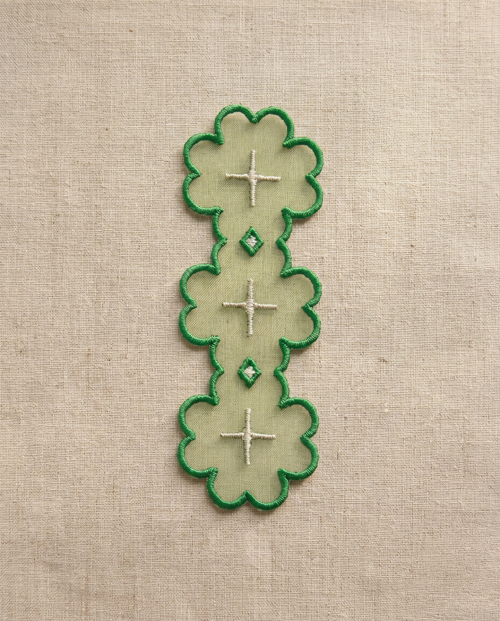 Embroidered bookmarks, set of two