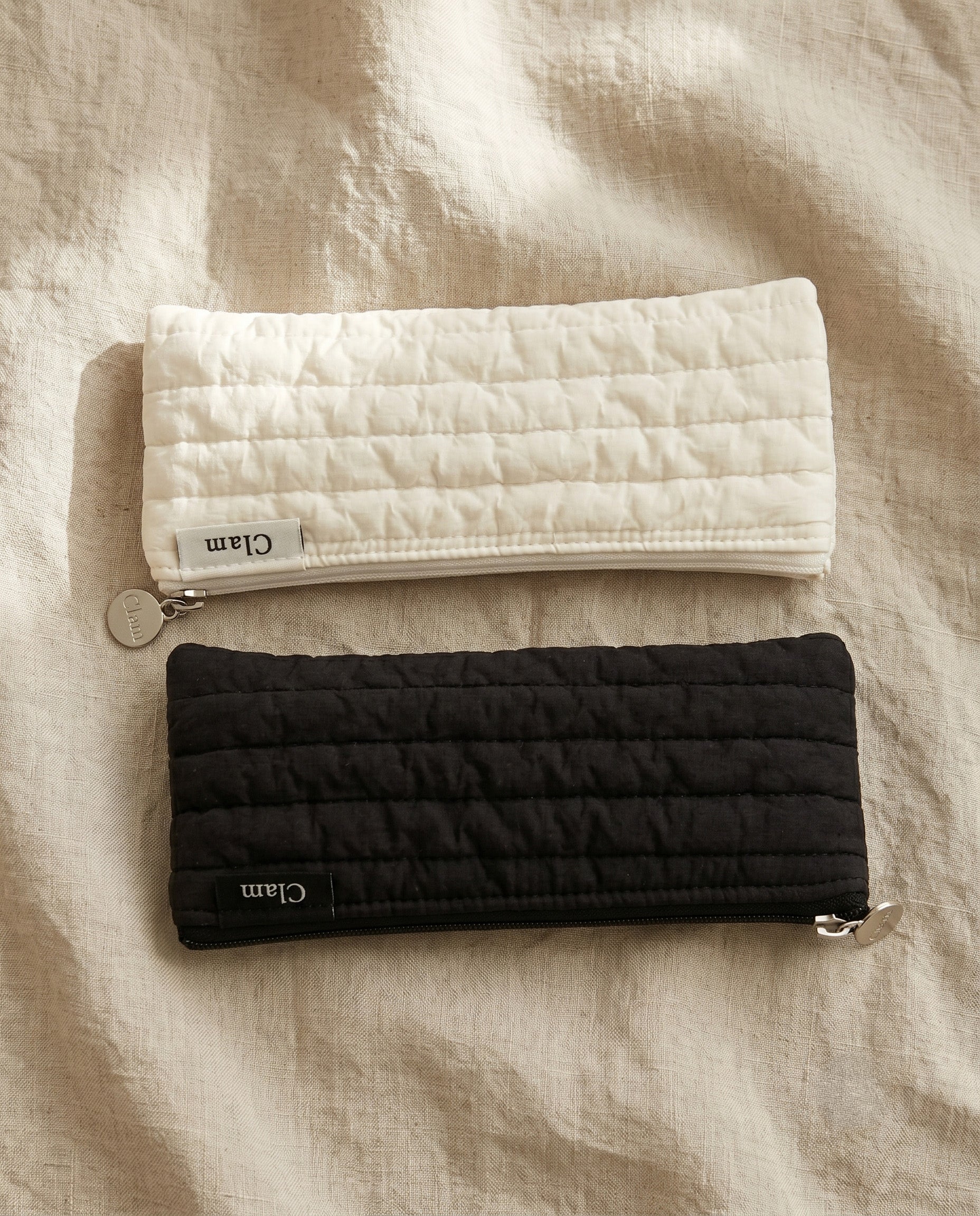 Quilted pencil case, set of two