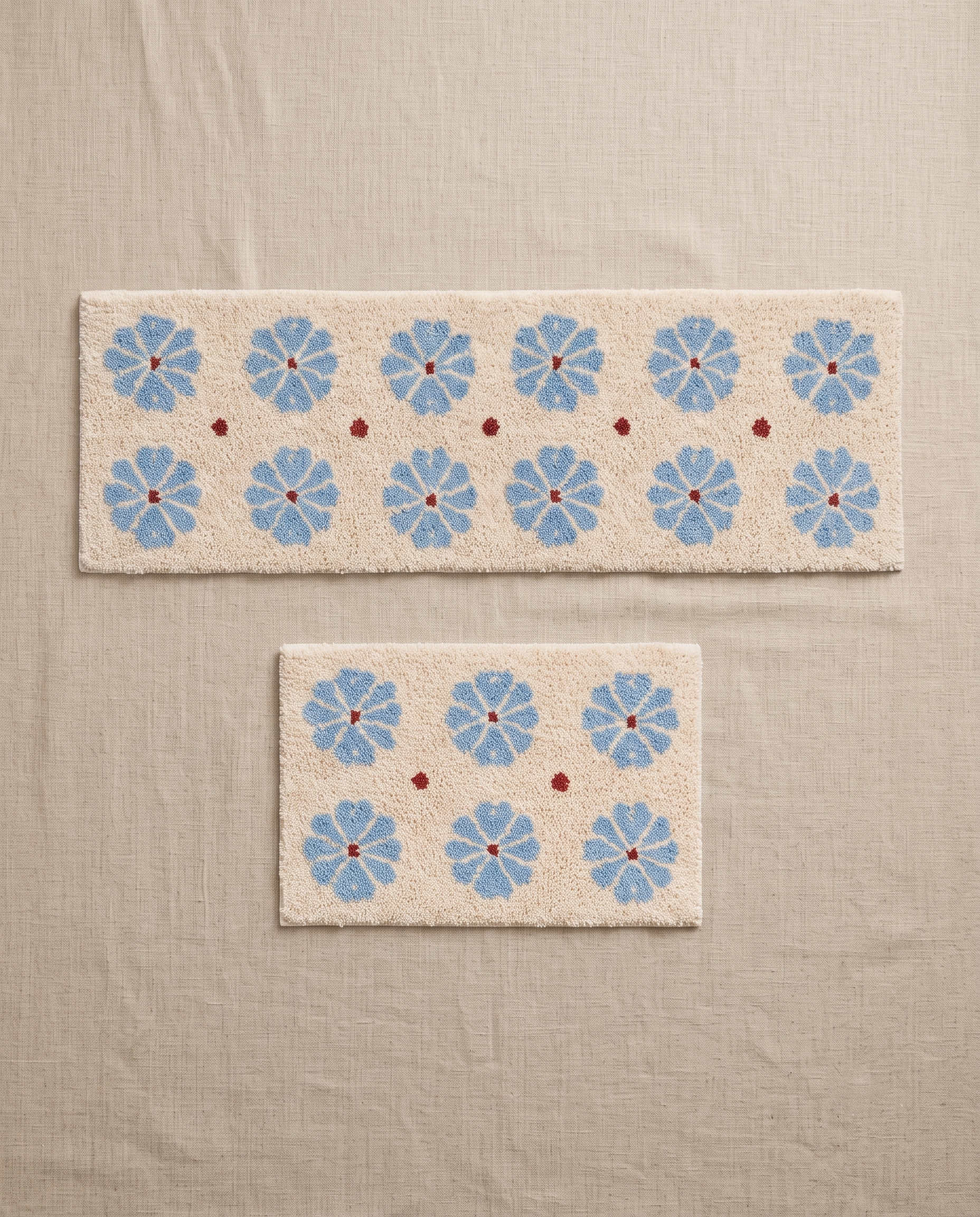 Camellia floor mat in ivory