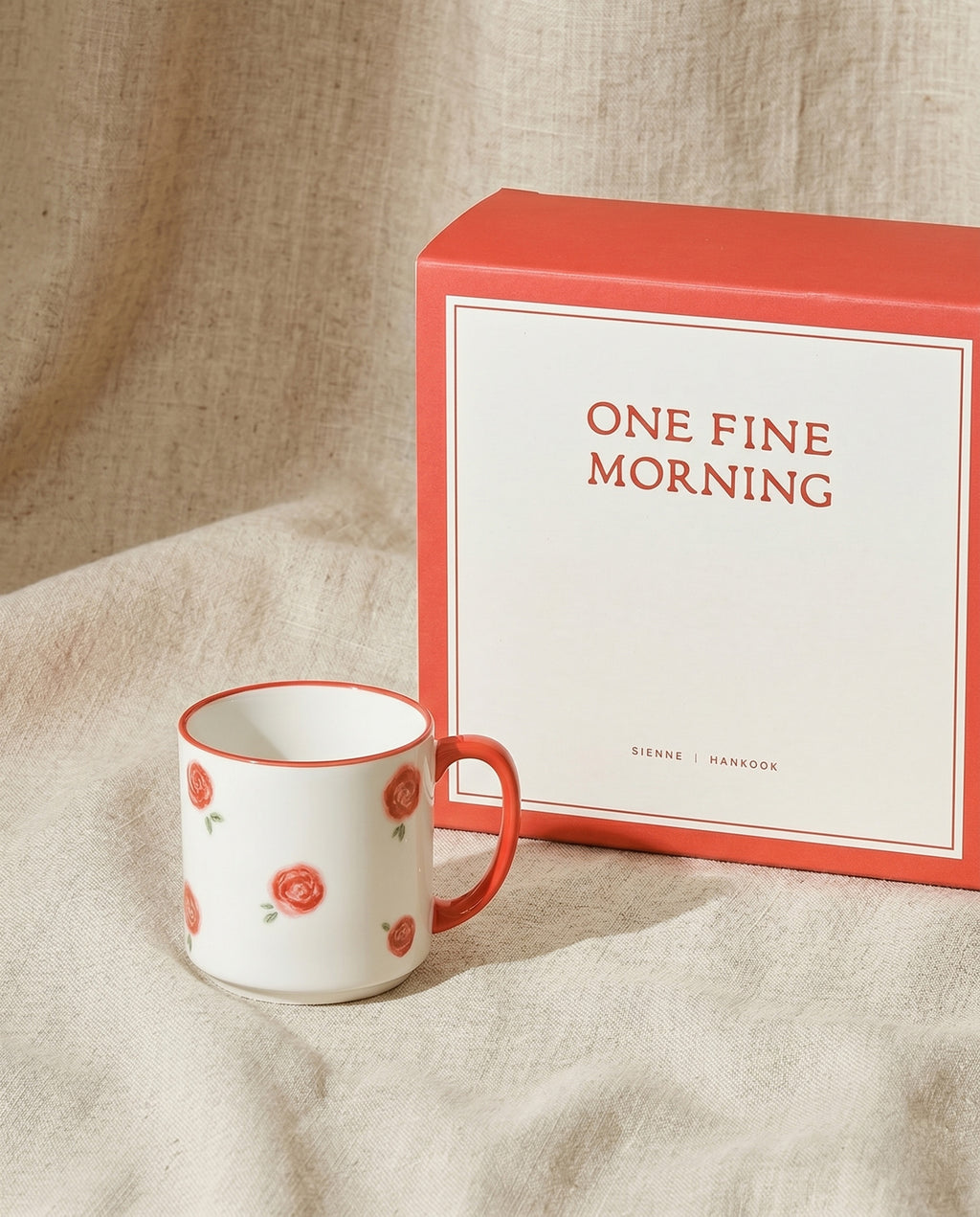 Fine rose mugs, set of two