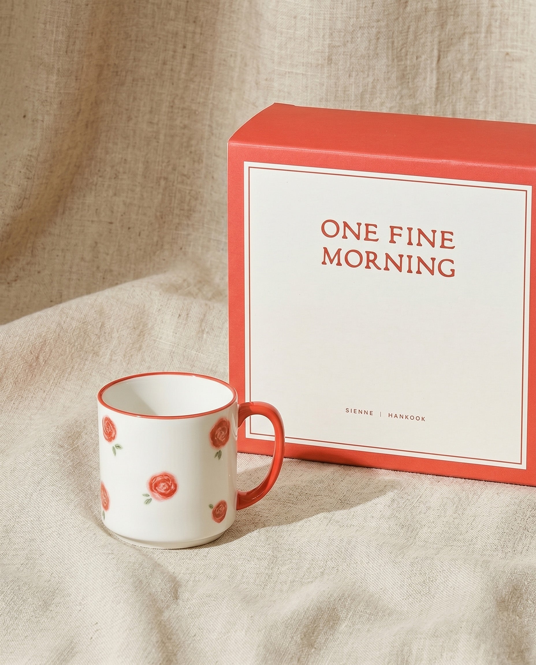Fine rose mugs, set of two