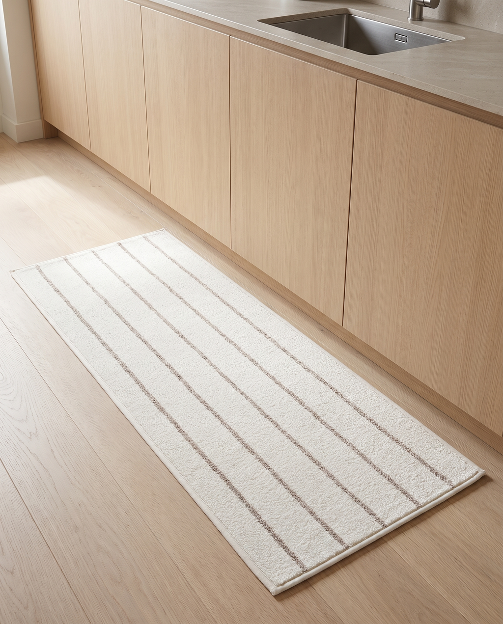 Beige stripe mat