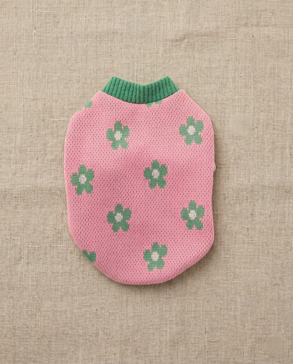 Daisy knit dog cardigan