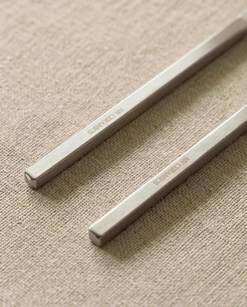 Tea spoon and fork in stainless steel