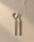 Tea spoon and fork in stainless steel