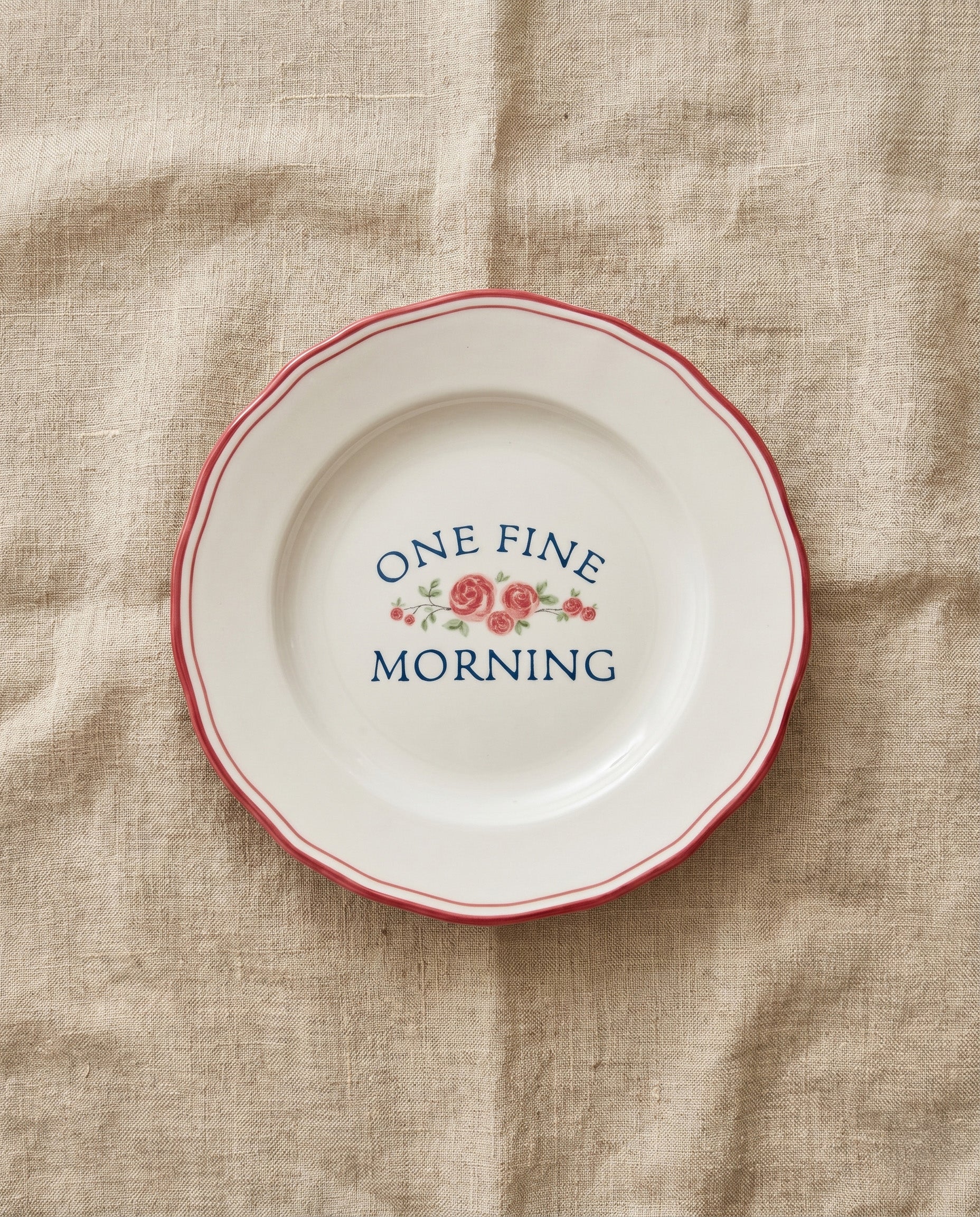 Fine rose plates, set of 2 or 4