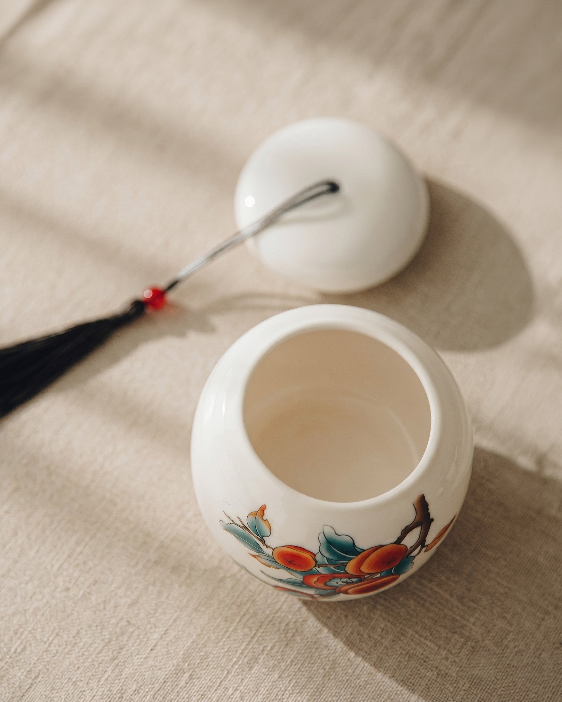 Bokdanji fortune jars in white porcelain