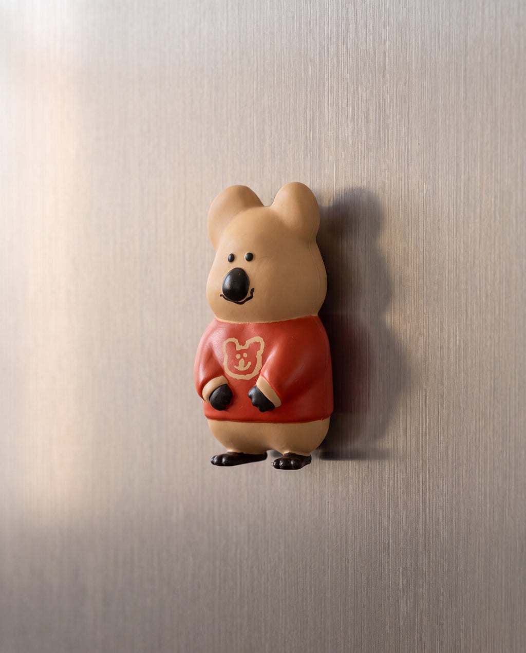 Quokka in School magnet by Dinotaeng, matte hand-painted PVC in close-up