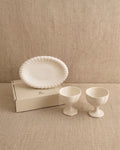 Blooming dessert bowl and plate set