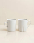 Grid and flower mugs, set of two
