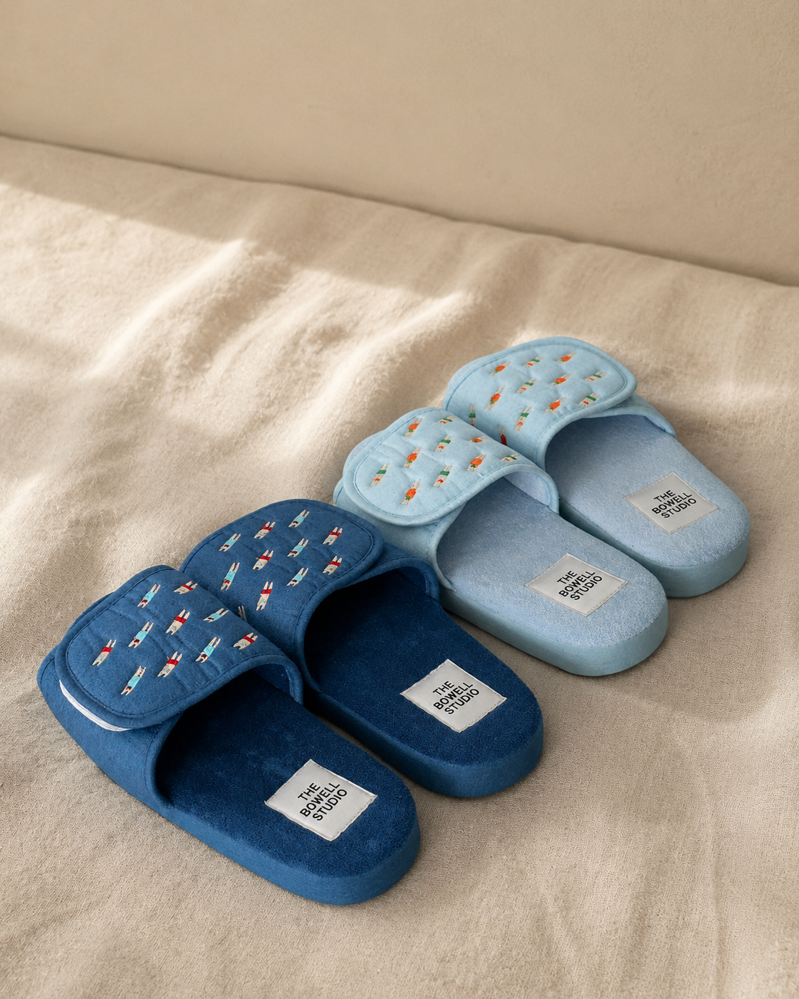 Terry house slippers, two pairs