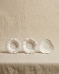 Blooming side dish plates, set of three