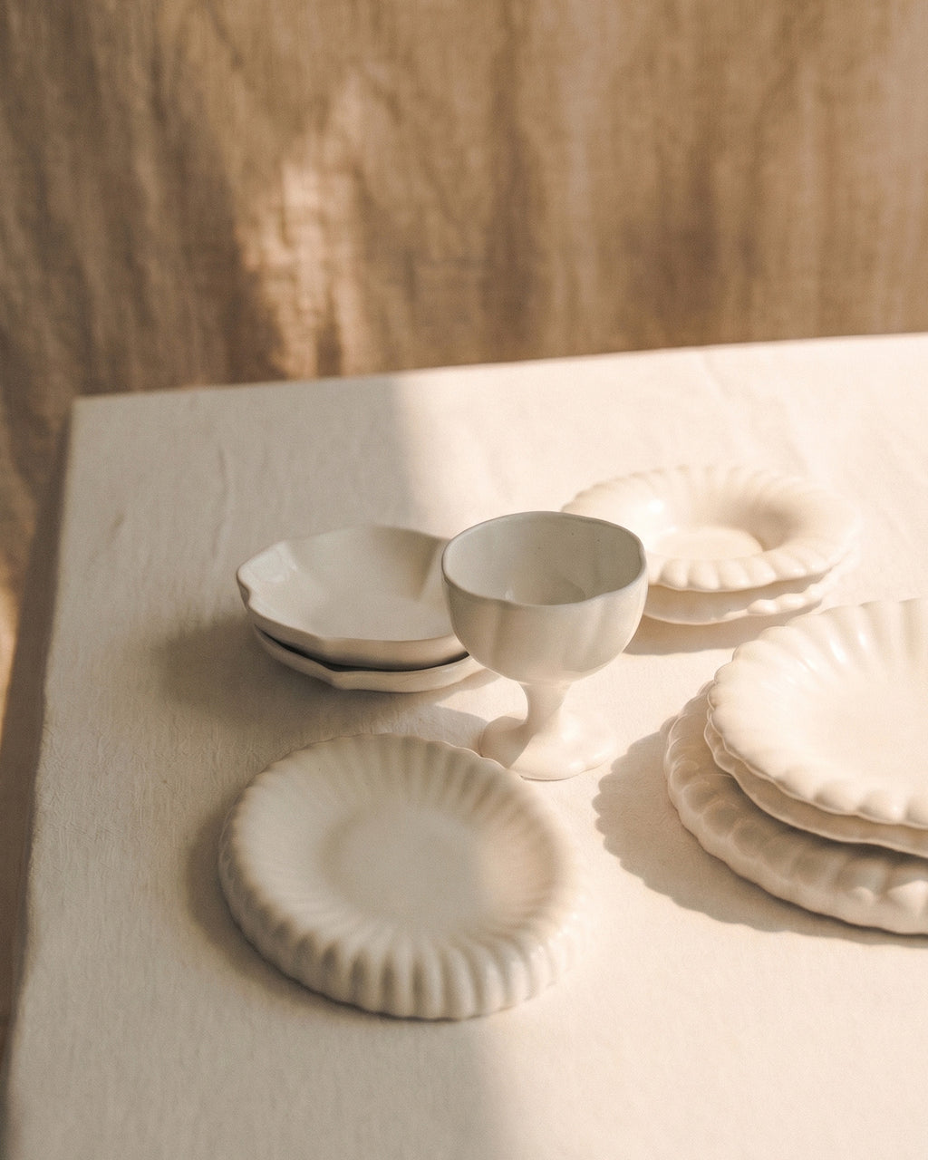 Blooming dessert bowl and plate set