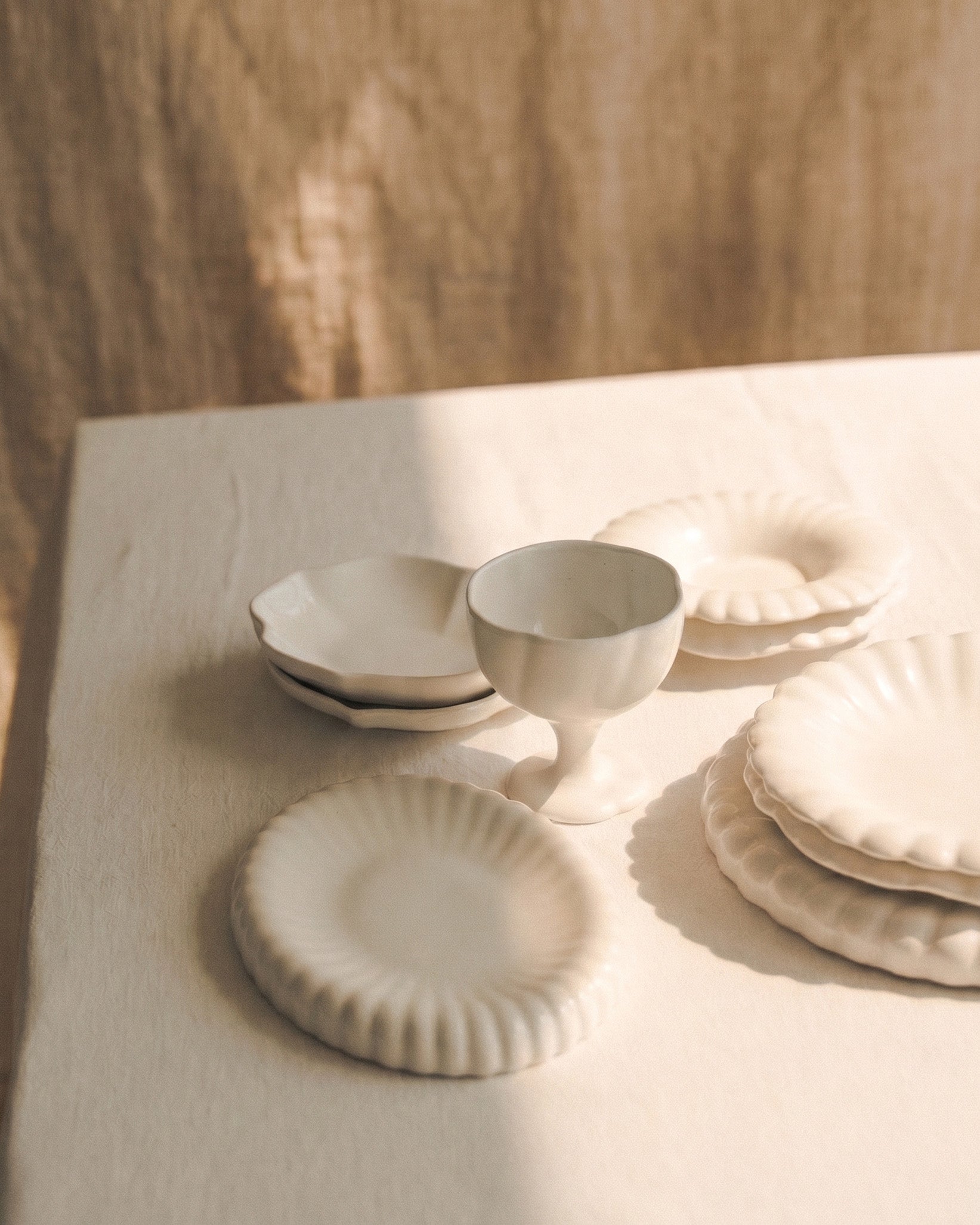 Blooming dessert bowl and plate set