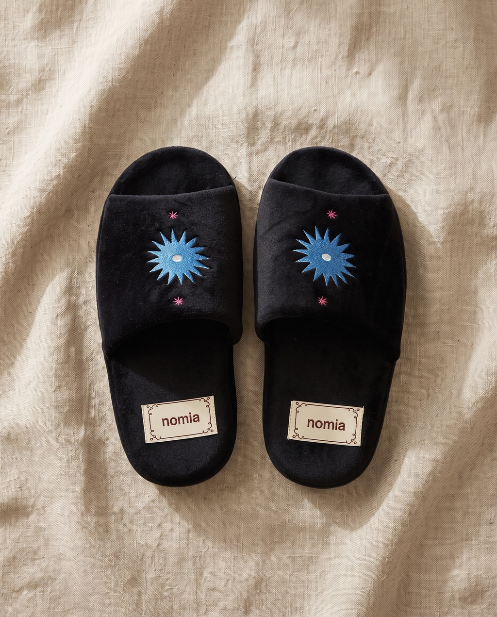 Starlight blue microfiber room shoes