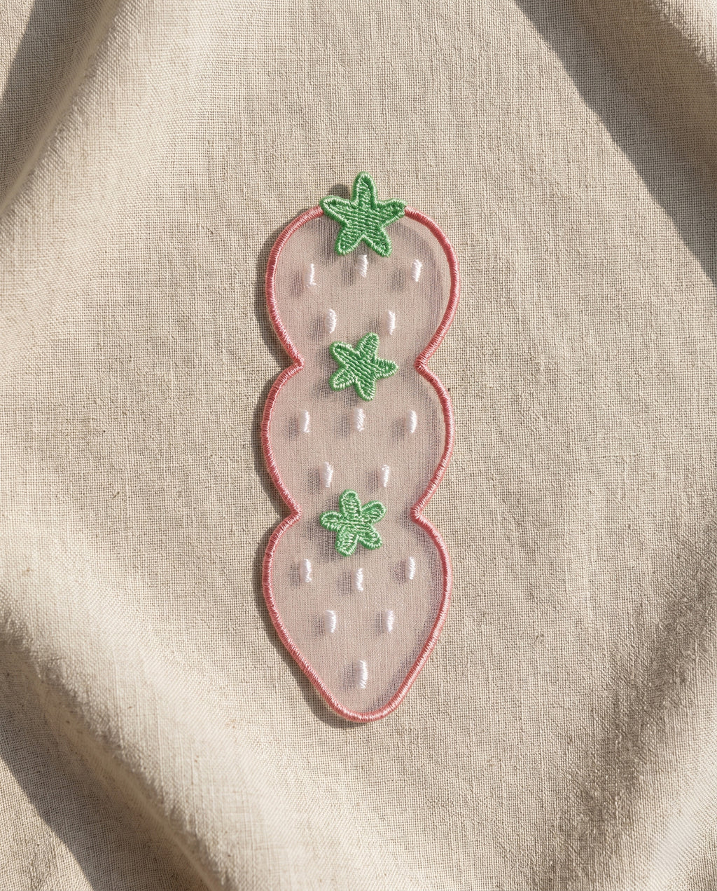 Embroidered bookmarks, set of two