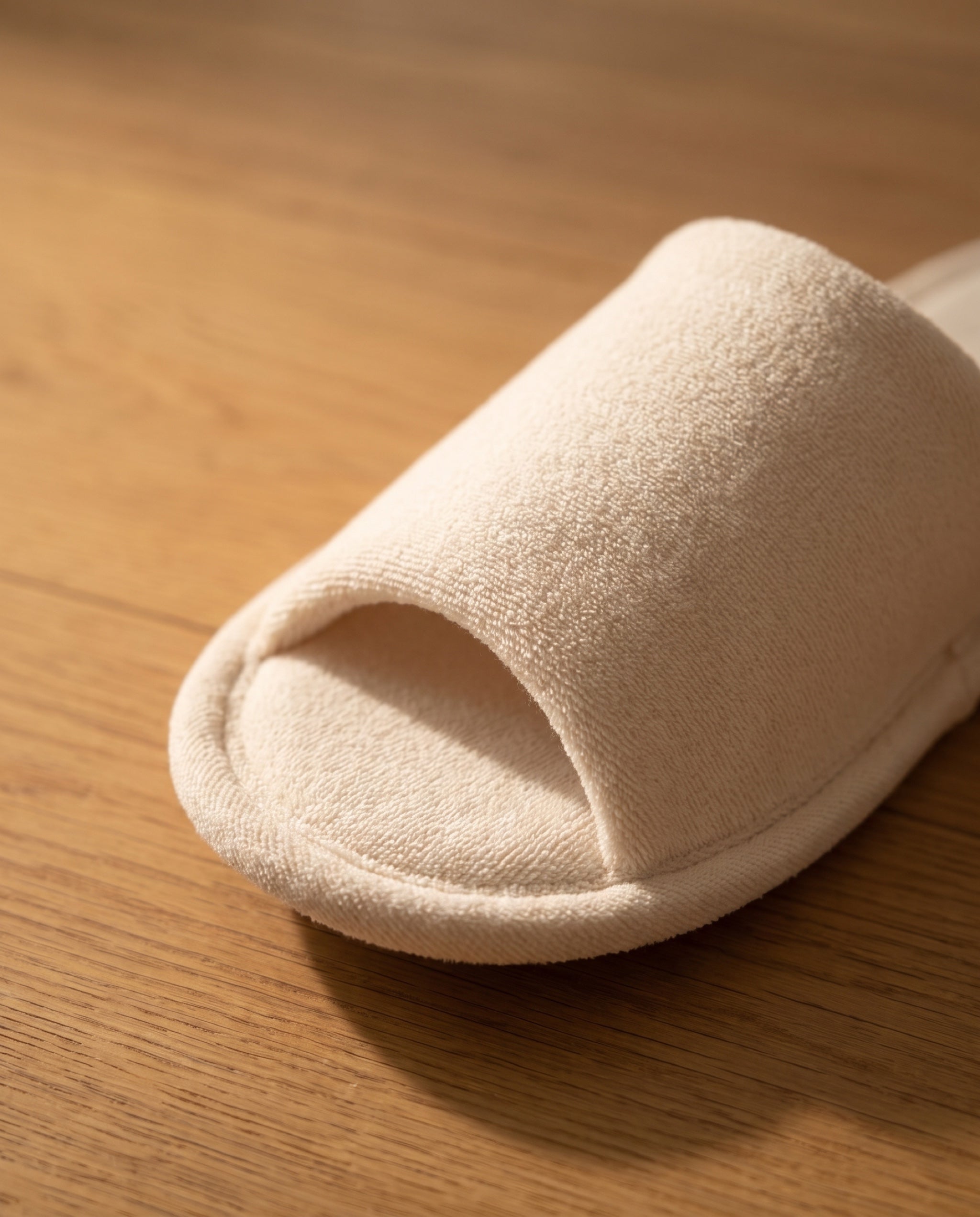 Terry slippers, open type by 1401HOME, terry loop material detail