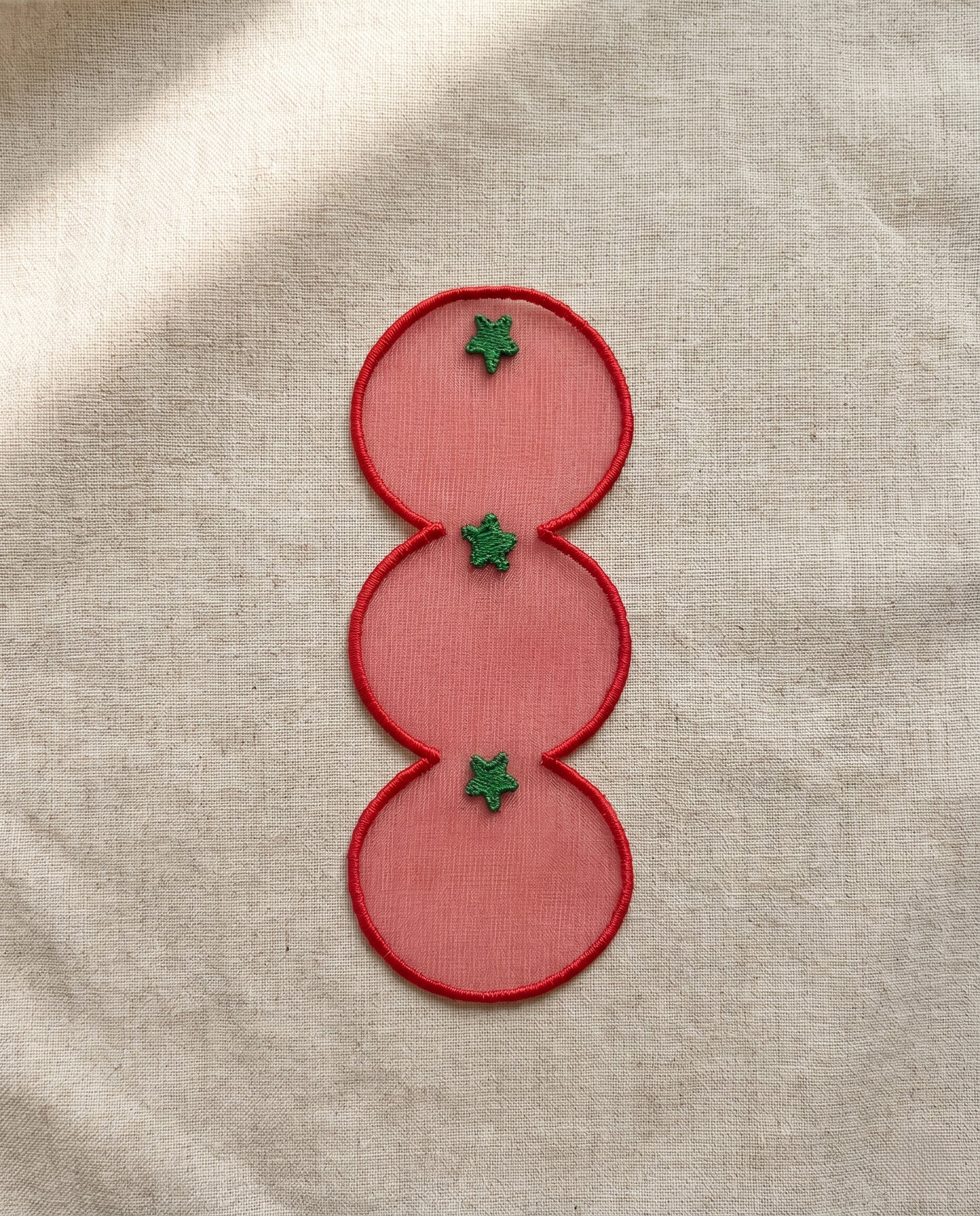 Embroidered bookmarks, set of two