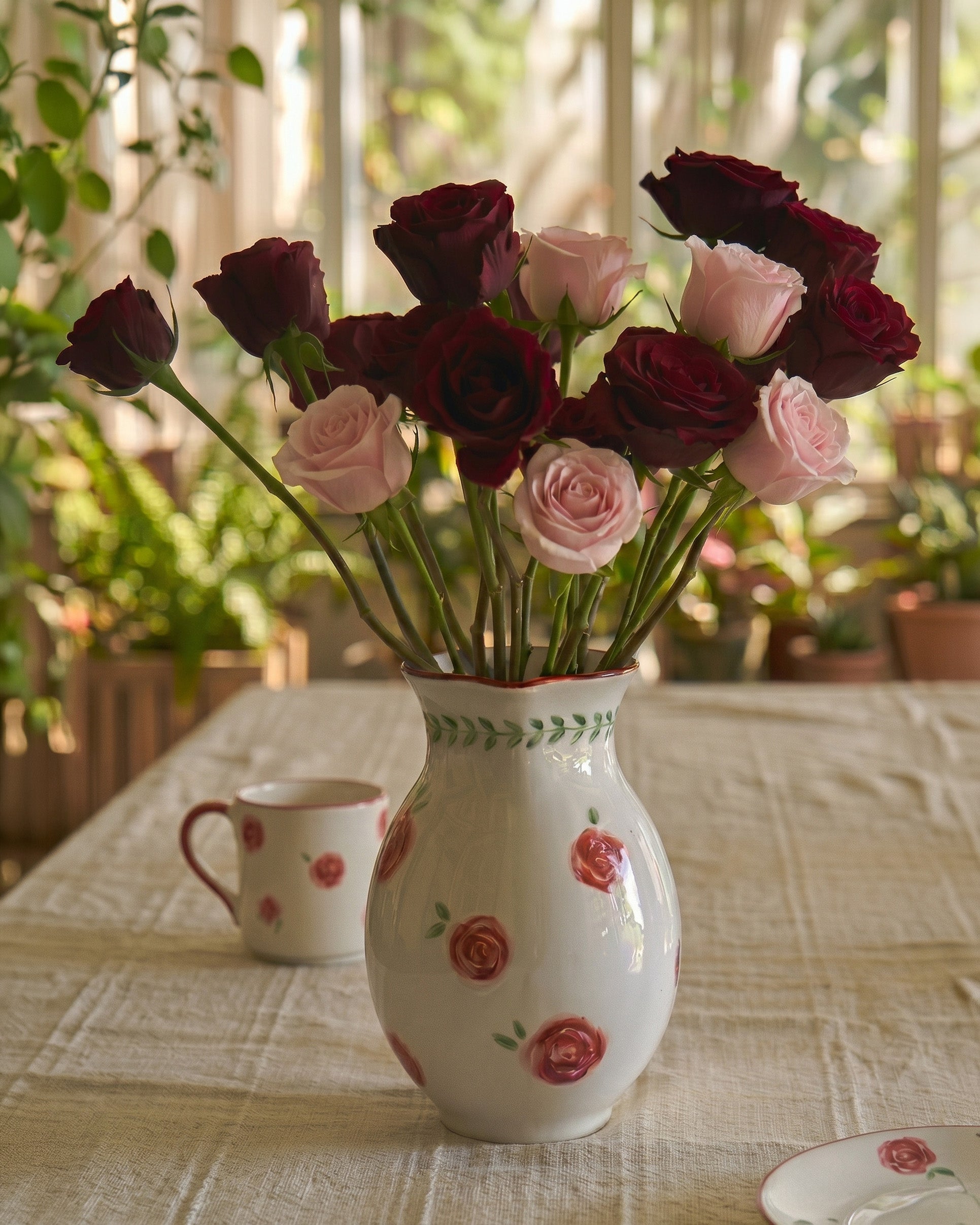 Fine rose vase