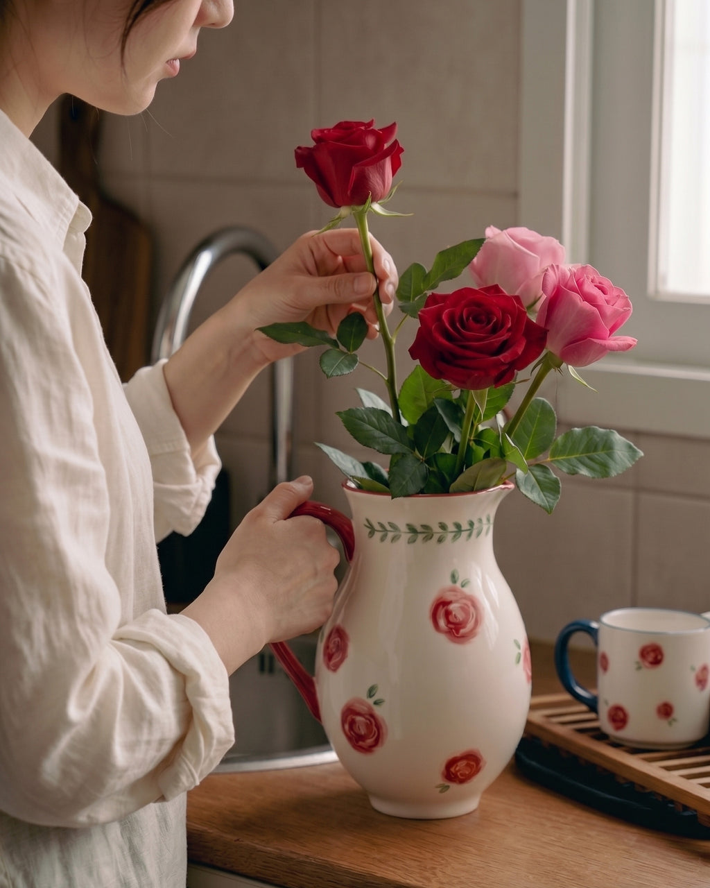 Fine rose vase