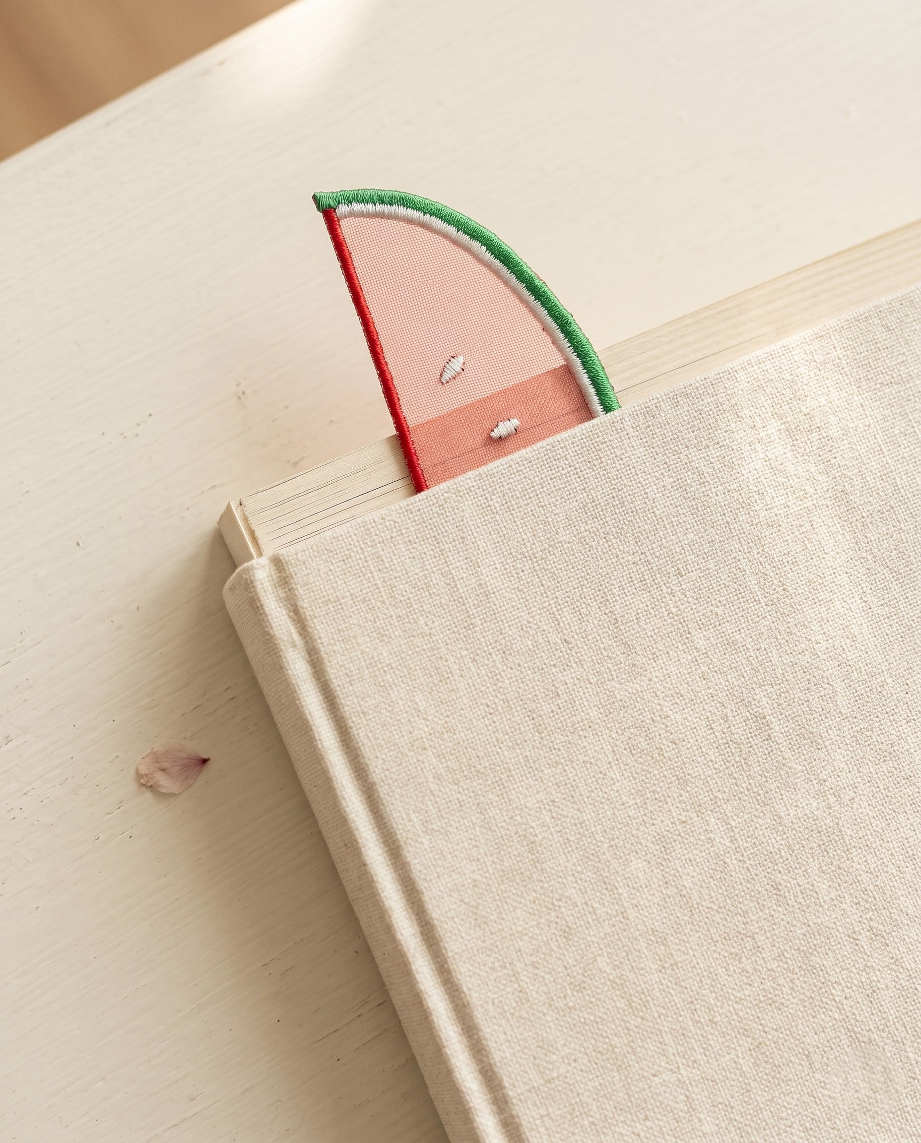 Embroidered bookmarks, set of four