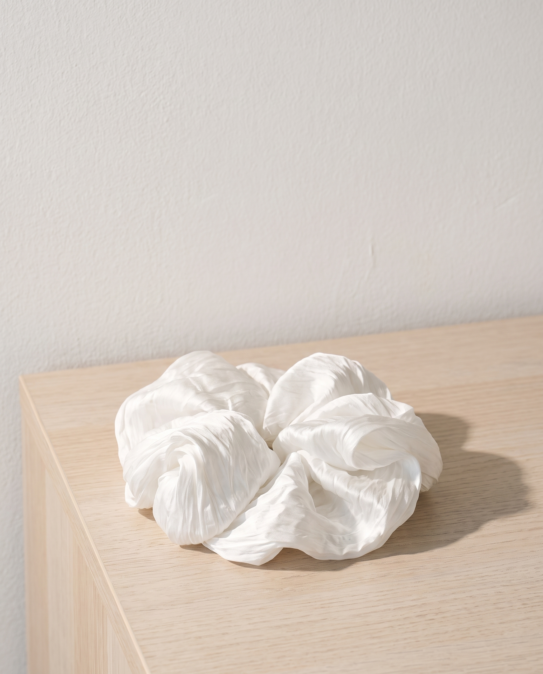 Meringue silky scrunch, white