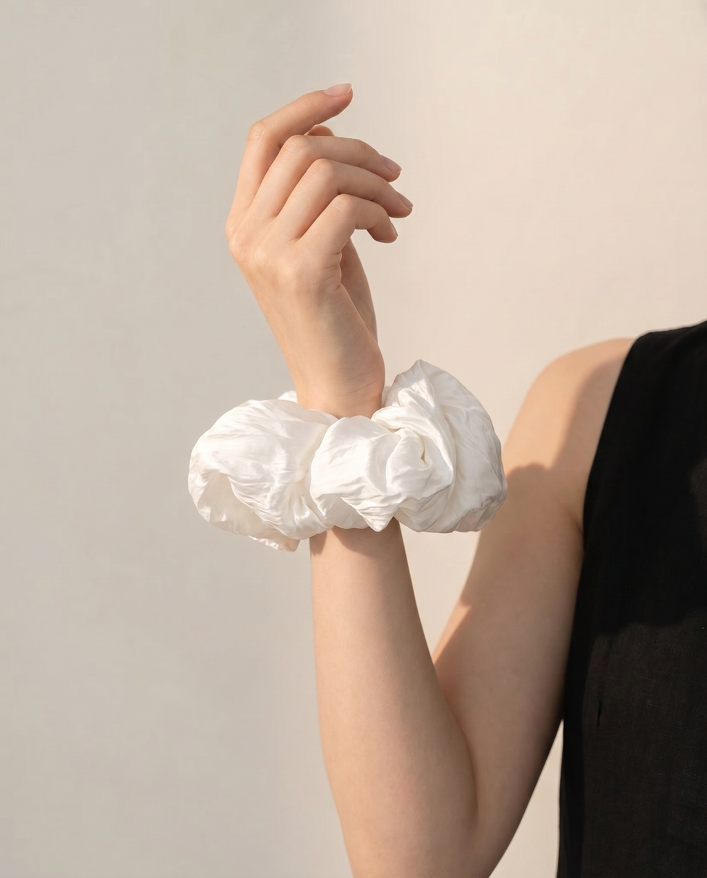 Meringue silky scrunch, set of two